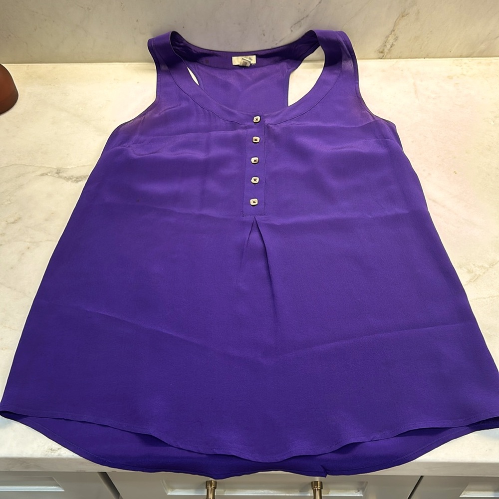 Odille racer back silk tank top